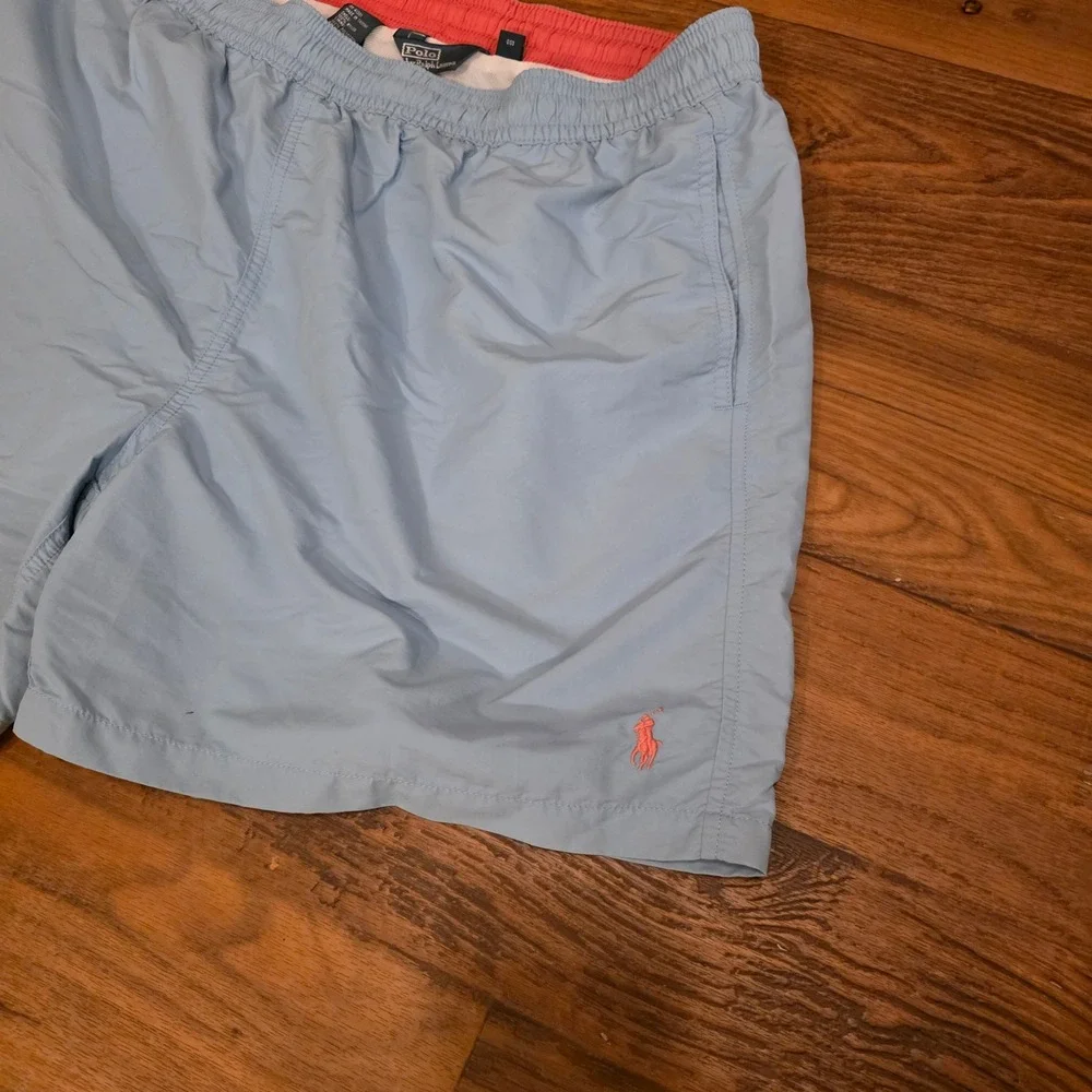 Polo Ralph Lauren‎ Swim Trunks Shorts Elastic Waist Lined Blue